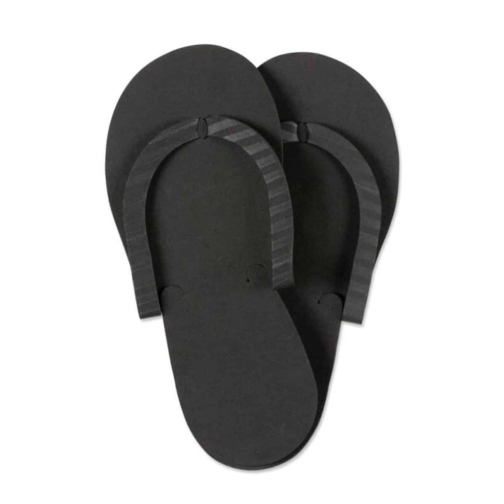 Black Disposable Flip Flops x12