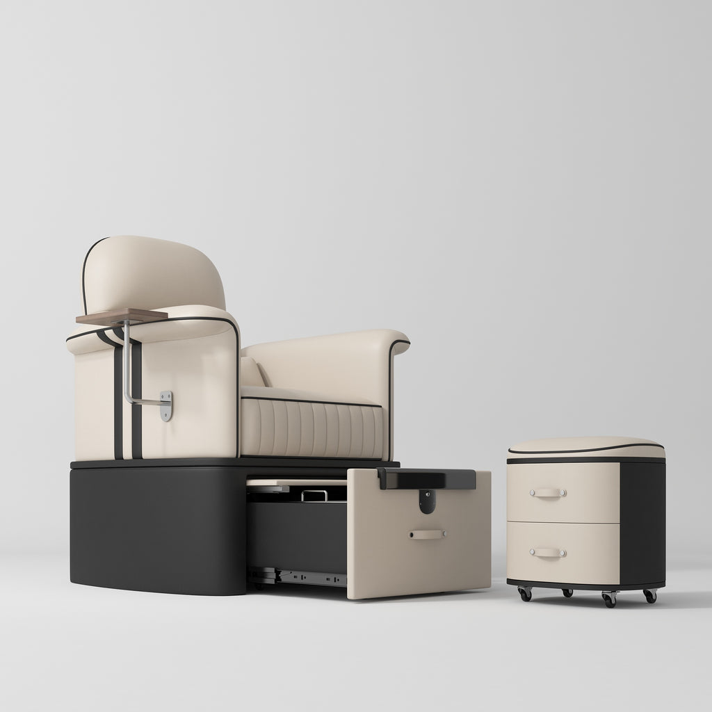 Skinmate Edge Pedicure Chair - Beige - StatusSalonServices