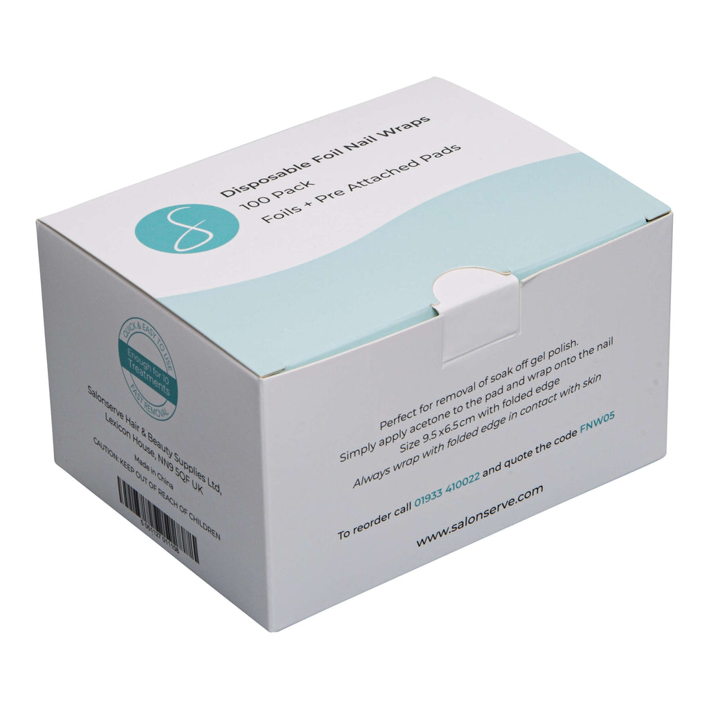 Disposable Foil Nail Wraps 100pk