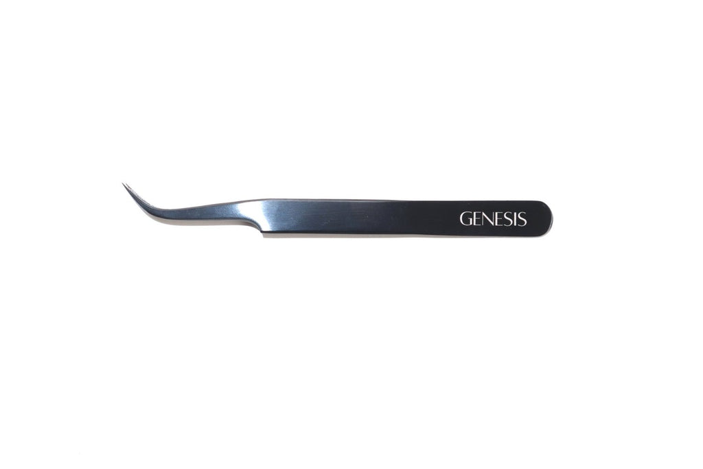 Genesis - Lash Multi-Functional Curved Tweezers Black
