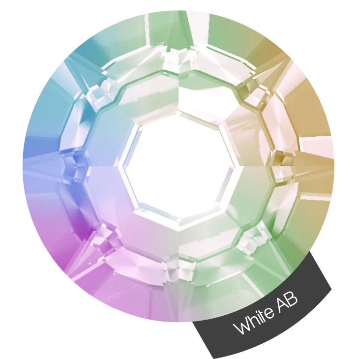 White AB Size 3 Crystals