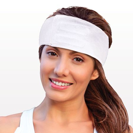 White Cotton Velcro Headband